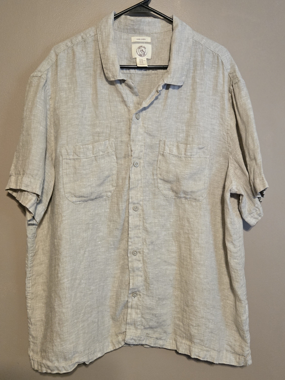 Panama Jack Short Sleeve 100% Linen Button-Up Shirt